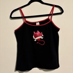 Devil in disguise Black and Red Spaghetti Strap Top